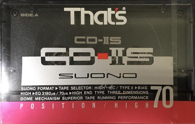Compact Cassette Thats CD-IIS 70 Type II Chrome 1989 Japan