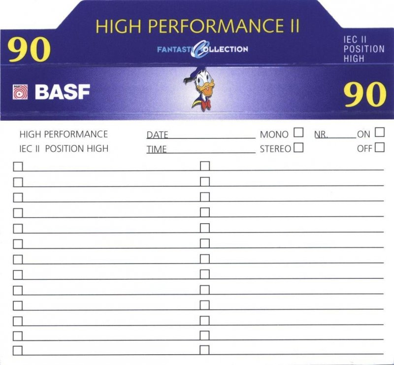 Compact Cassette BASF High Performance II 90 "That‘s Donald Edition 1" Type II Chrome 1995 Europe