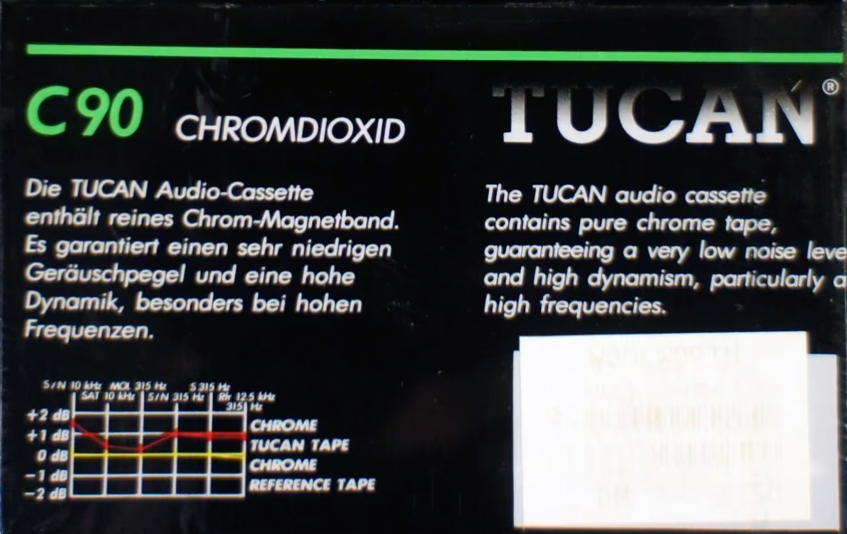 Compact Cassette Tucan 90 Type II Chrome 1993 Germany