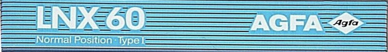 Compact Cassette AGFA LNX 60 Type I Normal 1989 Europe