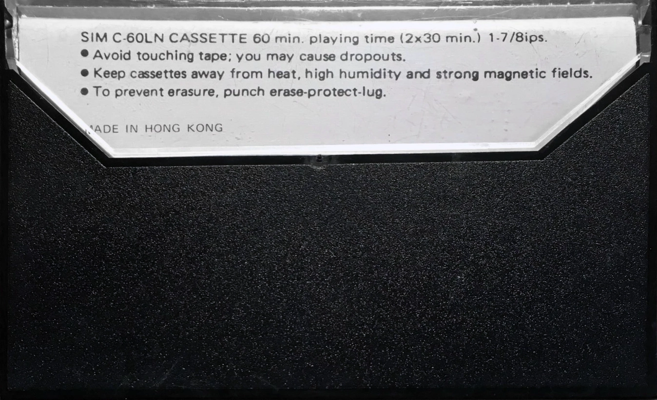 Compact Cassette Sim 60 Type I Normal 1979 Hong Kong