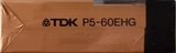 Video8, Hi8, Digital8 TDK 60 "P5-60EHG" Type IV Metal 1989 Europe