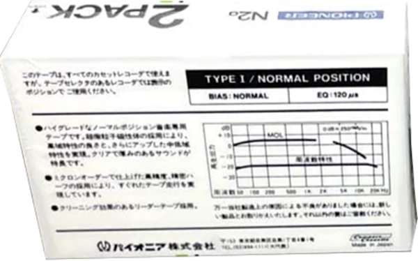 2 pack Pioneer N2 90 "N2a" Type I Normal 1982 Japan