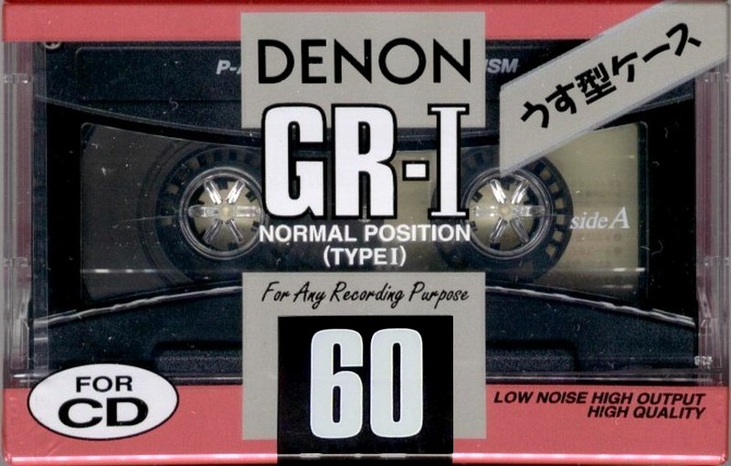 Compact Cassette Denon GR-I 60 "GR-1 60" Type I Normal 1992 Japan