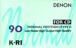 Compact Cassette Denon K-RI 90 Type I Normal 1993 Japan