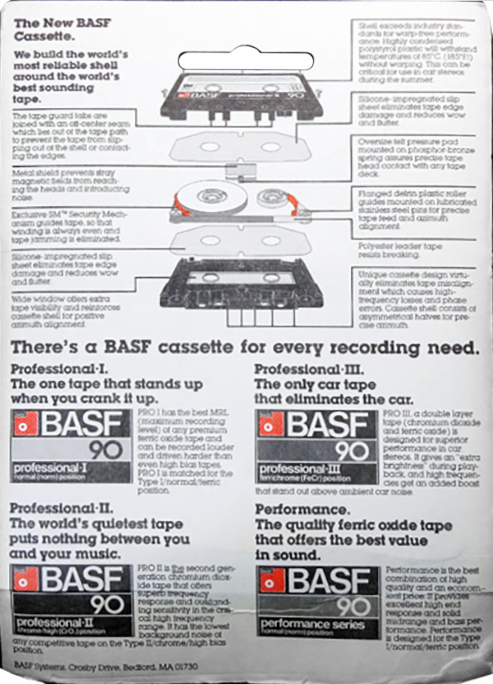 Blister BASF Professional 90 "Professional I" Type I Normal 1976 USA
