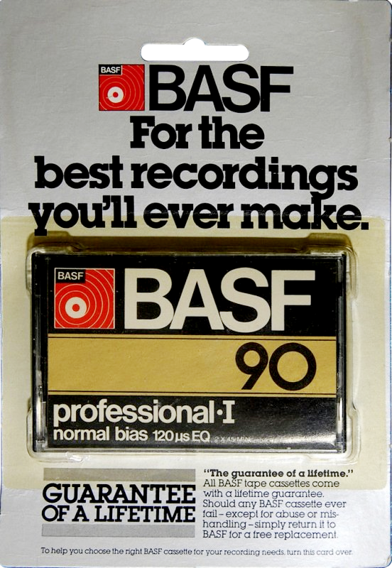 Blister BASF Professional I 90 Type I Normal 1976 USA