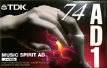 Compact Cassette TDK AD1 74 "AD1-74S" Type I Normal 1997 Japan
