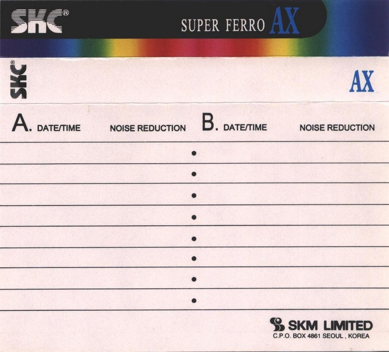 Compact Cassette: Sunkyong Magnetic Limited (SKM) SKC - AX 90