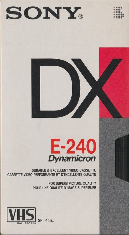 VHS, Video Home System Sony DX 240 Type I Normal 1991 Europe