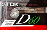 Compact Cassette TDK D 60 "D-60ES" Type I Normal 1991 Worldwide
