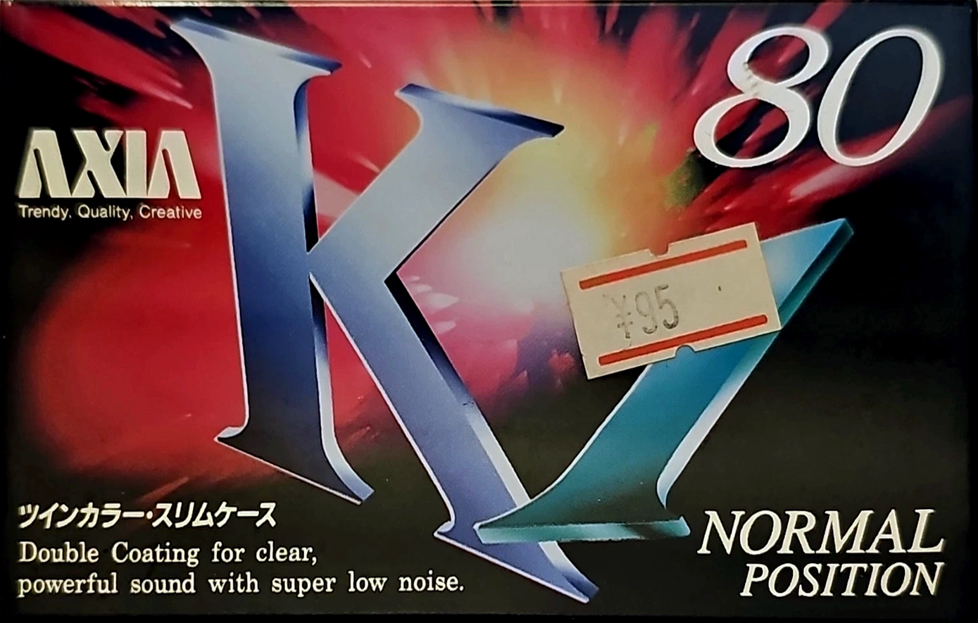 Compact Cassette AXIA K1 80 "K1B 80" Type I Normal 1995 Japan