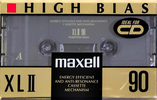 Compact Cassette Maxell XLII 90 Type II Chrome 1993 North America