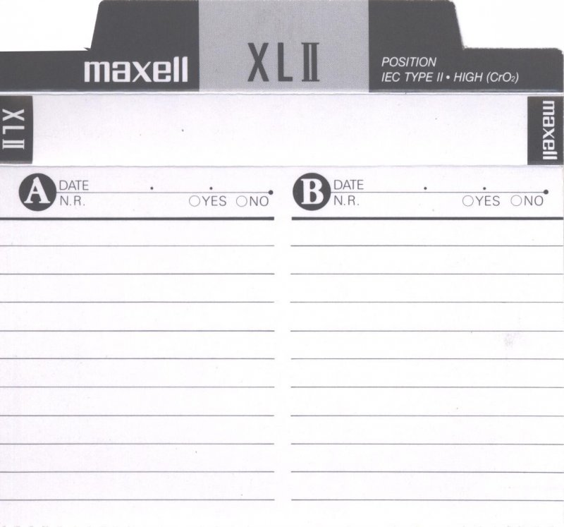Compact Cassette Maxell XLII 90 Type II Chrome 1993 North America