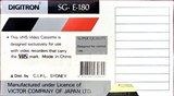 VHS, Video Home System Digitron SG 180 Type I Normal Australia
