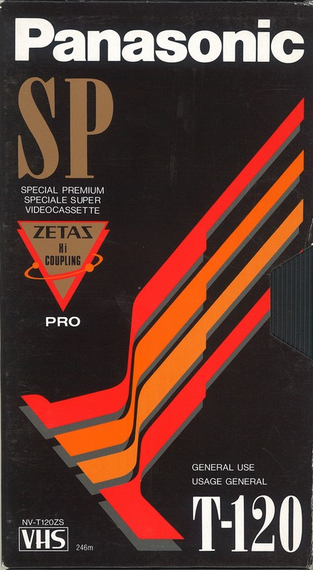 VHS, Video Home System Panasonic SP 120 "NV-T120ZS Zetas Pro" Type I Normal 1992 North America