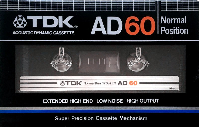 Compact Cassette TDK AD 60 Type I Normal 1982 Japan