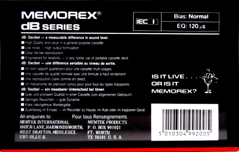 Compact Cassette: Memorex  - dB 90