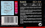 Compact Cassette RAKS ED-SX 60 Type I Normal 1993 Europe