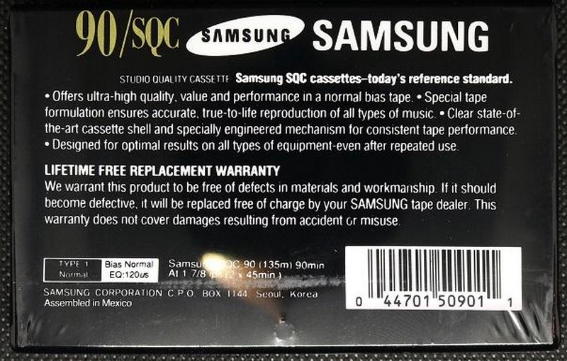 Compact Cassette:  Samsung - SQC 90