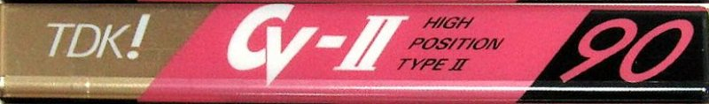 Compact Cassette TDK CV-II 90 "CV2-90" Type II Chrome 1990 Japan