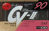 Compact Cassette TDK CV-II 90 "CV2-90" Type II Chrome 1990 Japan