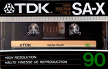 Compact Cassette TDK SA-X 90 Type II Chrome 1985 North America