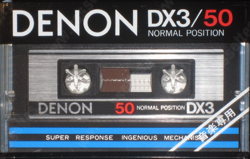 Compact Cassette Denon DX3 50 Type I Normal 1981 Japan