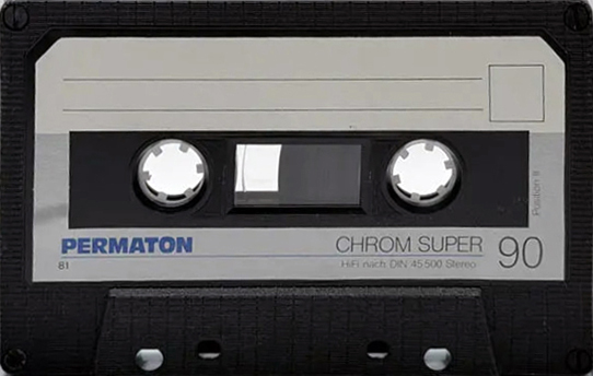 Compact Cassette Permaton Chrom Super 90 Type II Chrome 1977 Europe