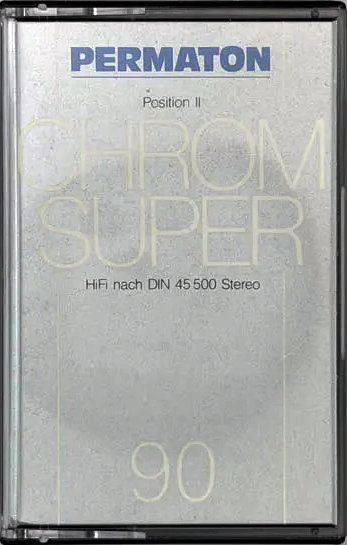 Compact Cassette Permaton Chrom Super 90 Type II Chrome 1977 Europe