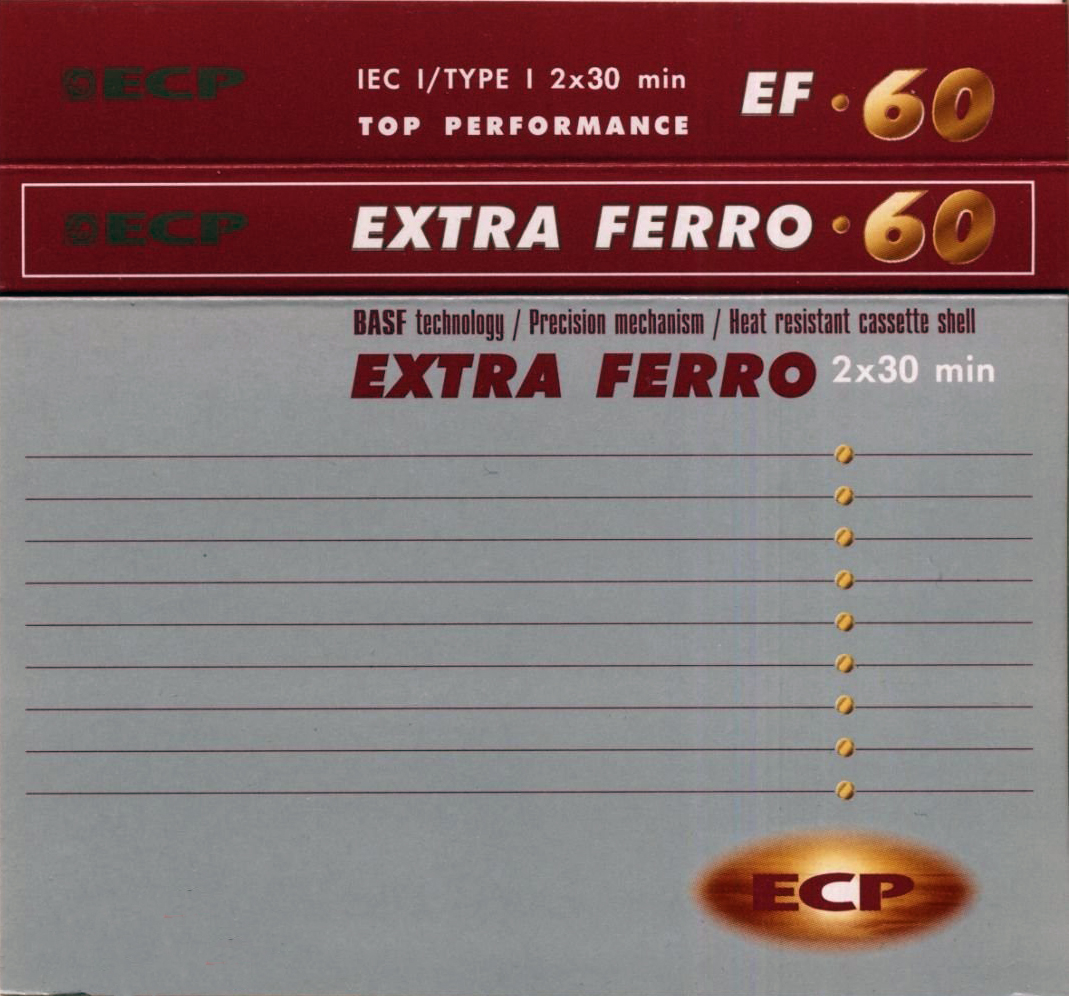 Compact Cassette ECP EF 60 Type I Normal 1997 Russia