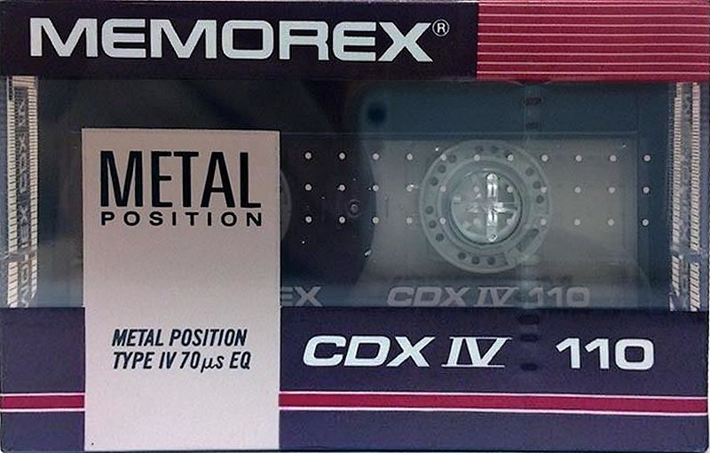 Compact Cassette Memorex CDX IV 110 Type IV Metal 1989 Canada, USA