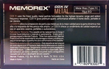 Compact Cassette Memorex CDX IV 110 Type IV Metal 1989 Canada, USA
