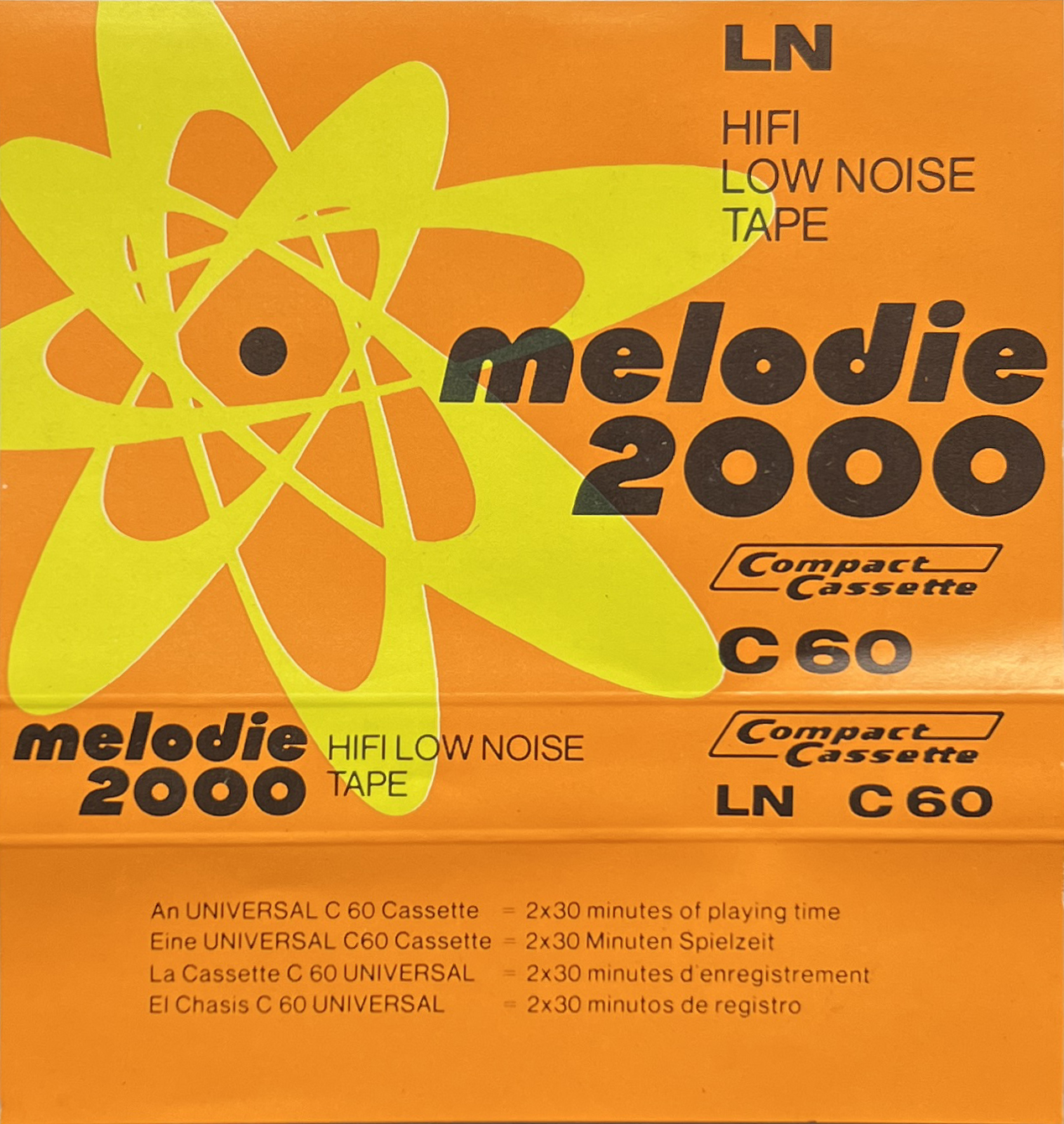 Compact Cassette Melodie 2000 LN 60 Type I Normal 1977 Europe