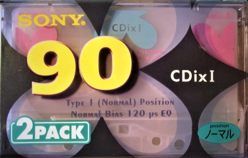 2 pack Sony CDix I 90 "2C-90CDX1H" Type I Normal 2000 Japan