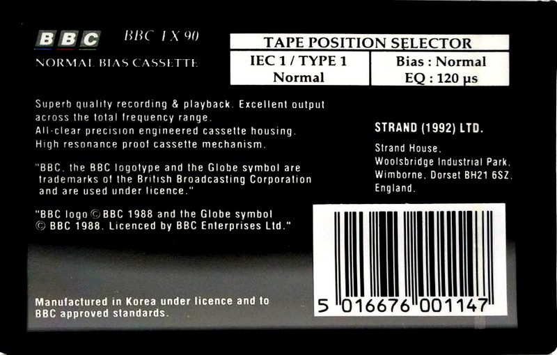 Compact Cassette: Unknown BBC -  90