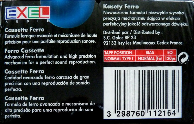 Compact Cassette Exel 90 Type I Normal Europe