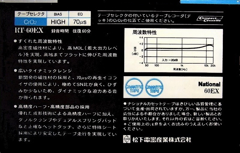 Compact Cassette: Matsushita National - EX 60