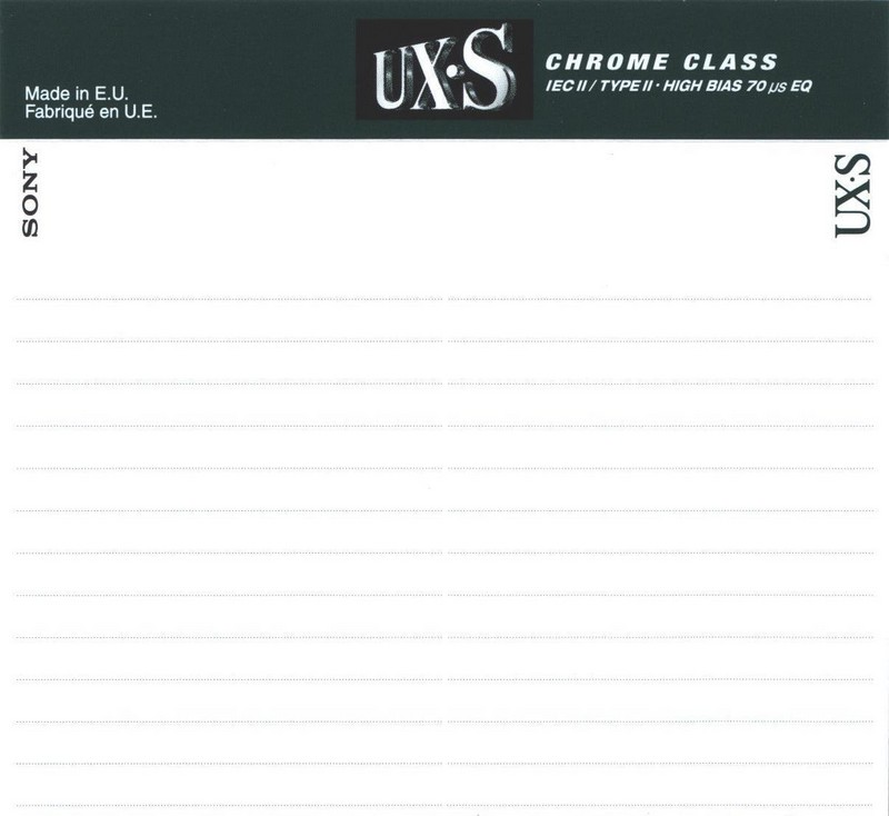 Compact Cassette Sony UX-S 60 Type II Chrome 2000 Europe