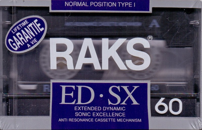 Compact Cassette RAKS ED-SX 60 Type I Normal 1990 Europe