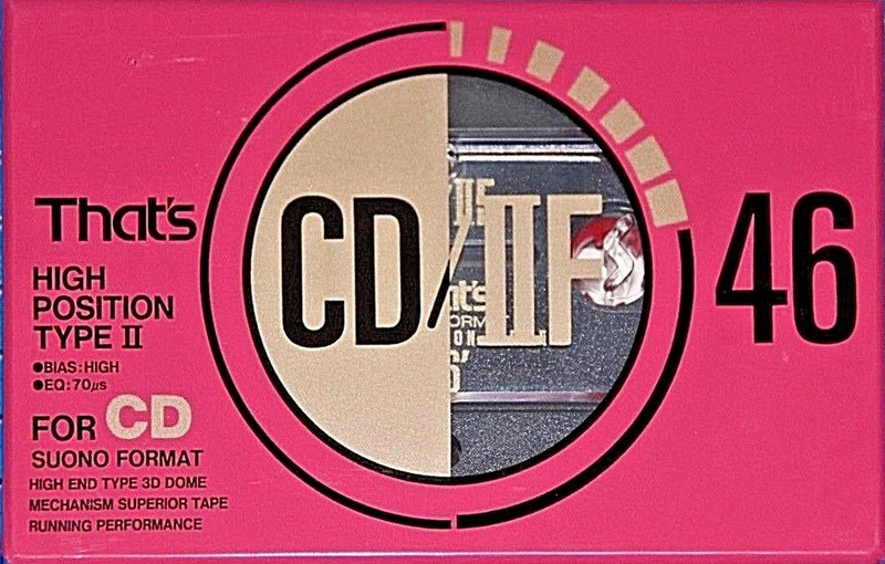 Compact Cassette Thats CD-IIF 46 Type II Chrome 1991 Japan