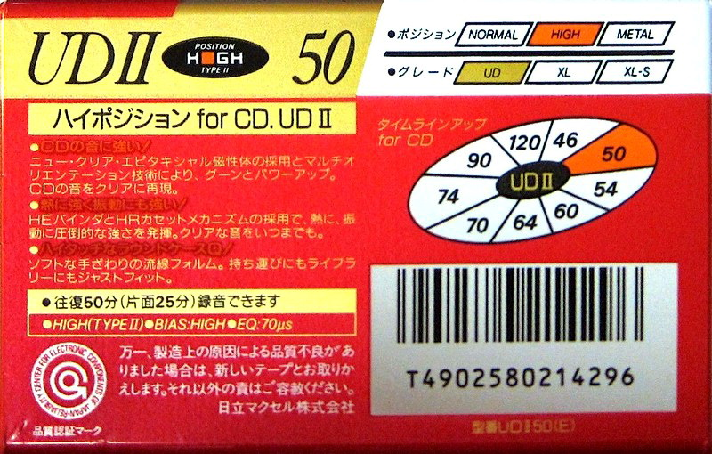 Compact Cassette: Maxell / Hitachi Maxell - UDII 50