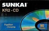 Compact Cassette Sunkai KR2-CD 90 Type II Chrome 1992 Europe