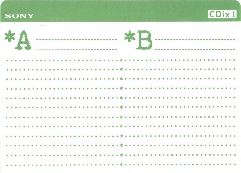 Compact Cassette Sony CDix I 40 "C-40CDX1a" Type I Normal 1992 Japan