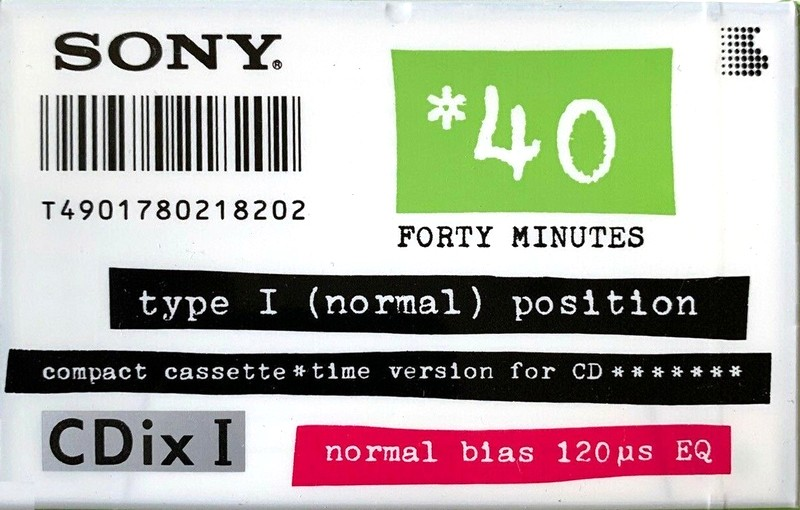 Compact Cassette: Sony  - CDix I 40