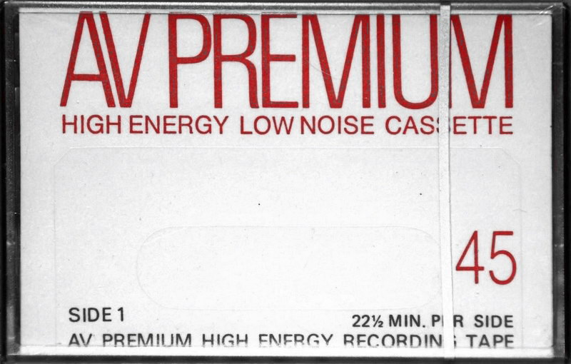 Compact Cassette AV Premium 45 Type I Normal Taiwan