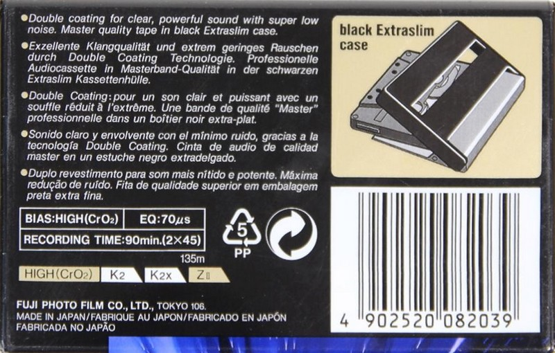 Compact Cassette Fuji Z II 90 Type II Chrome 1995 Europe