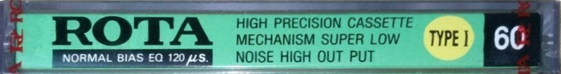 Compact Cassette ROTA 60 Type I Normal Thailand