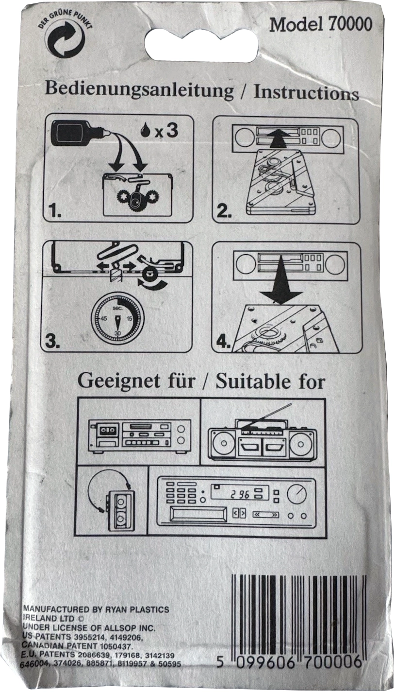 Blister Allsop Cleaning Cassette 1985 Europe