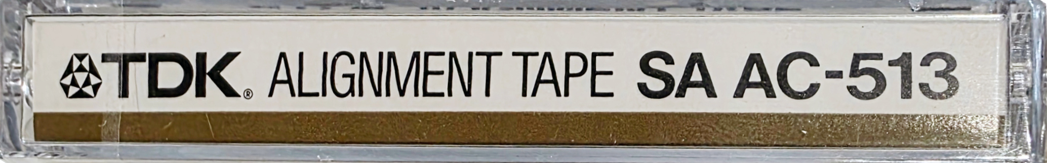 Compact Cassette TDK SA "Alignment tape AC-513" Service Cassette 1985 North America